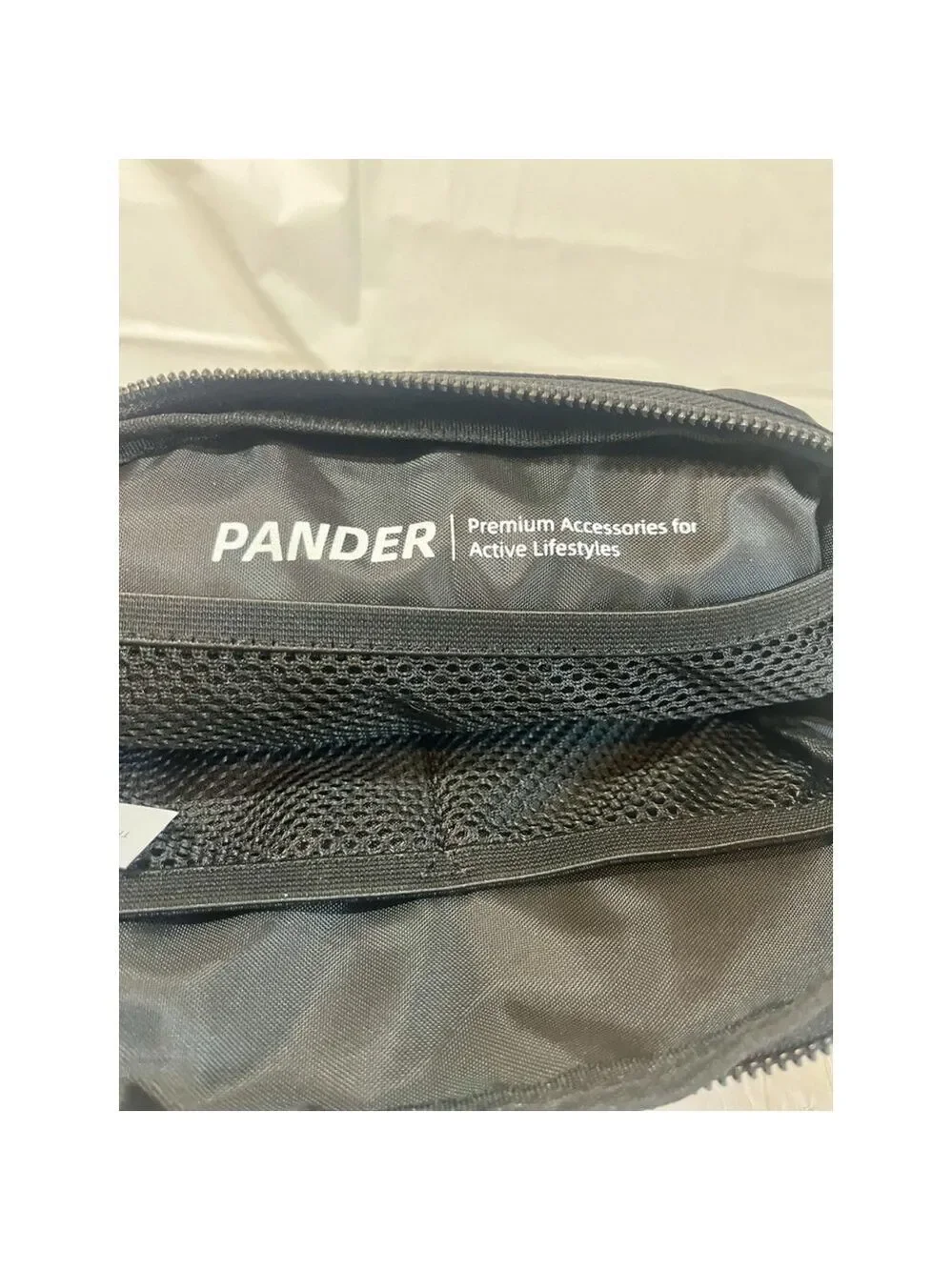 PanderEverywhere Nylon Messenger Bag fanny crossbody Black Onyx